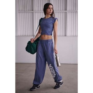 FP Movement Hot Shot Logo Crossover 2-Piece Set Blue Indigo Size L NWT